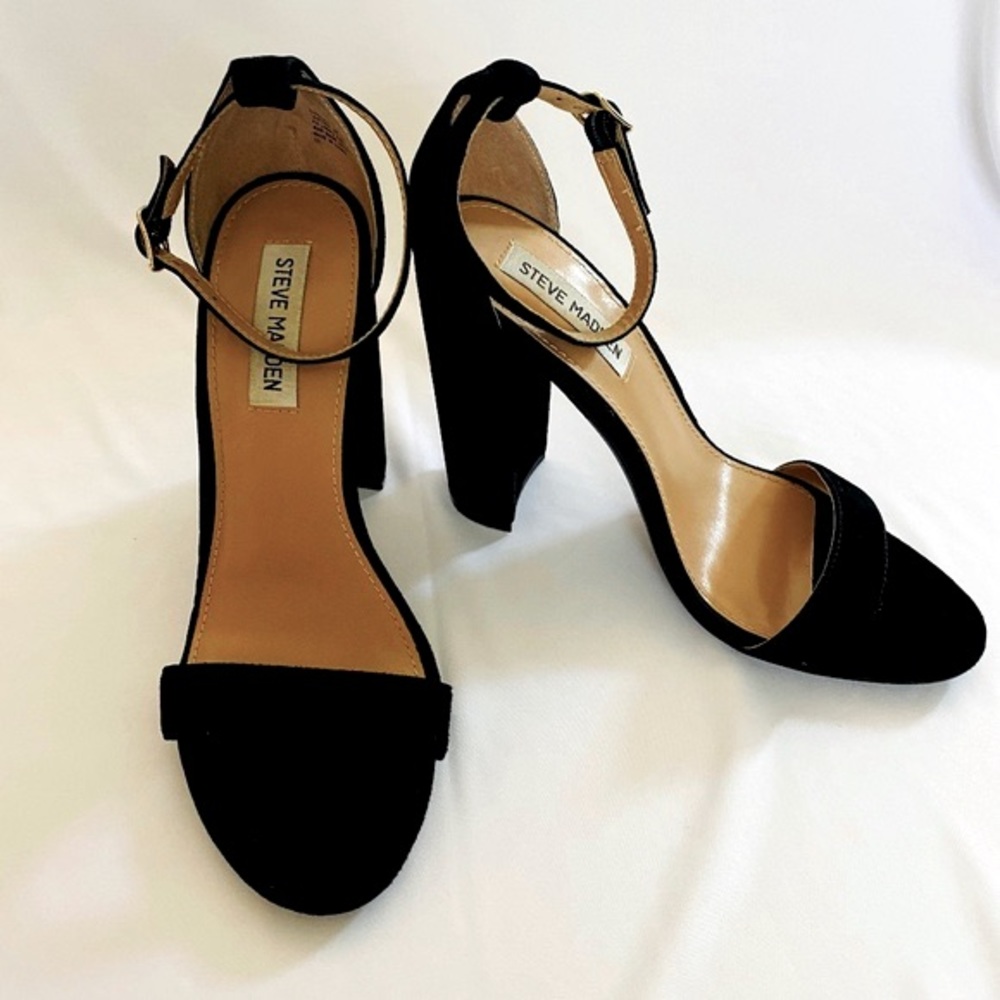 Steve Madden Carrson Suede Block Heels